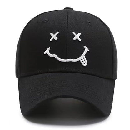 Men Women Smile Face Embroidery Baseball Caps