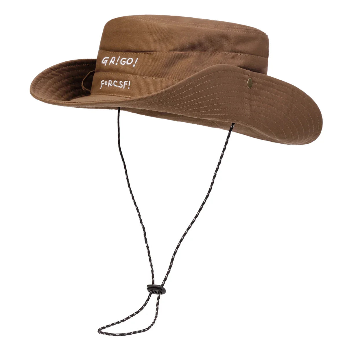 Unisex GR GO FORCSF Letter Embroidery Bucket Hat