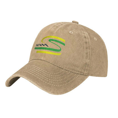 Ayrton Senna Racing Car Baseball Caps Casual Distressed Washed Snapback Hat