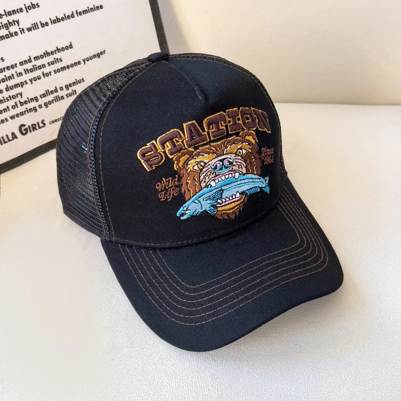 American Retro Baseball Cap Mesh Breathable UPF50+