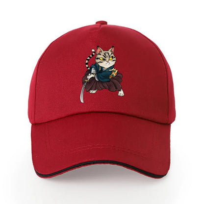 Summer Baseball Cap Solid Cotton Sun Hat Samurai Print