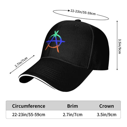 Unisex Baseball Hats Anarchy Logo Outdoor Streetwear Summer Sports Baseball Caps