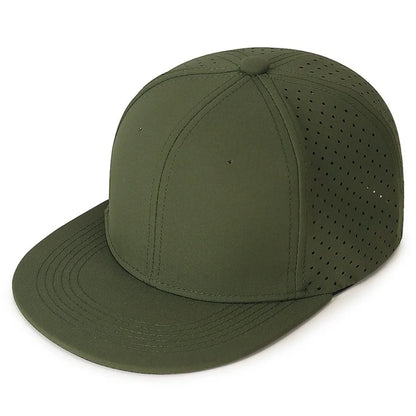 High Quality Full Closed Mens Snaoback Cap Causal Solid Flat Brim