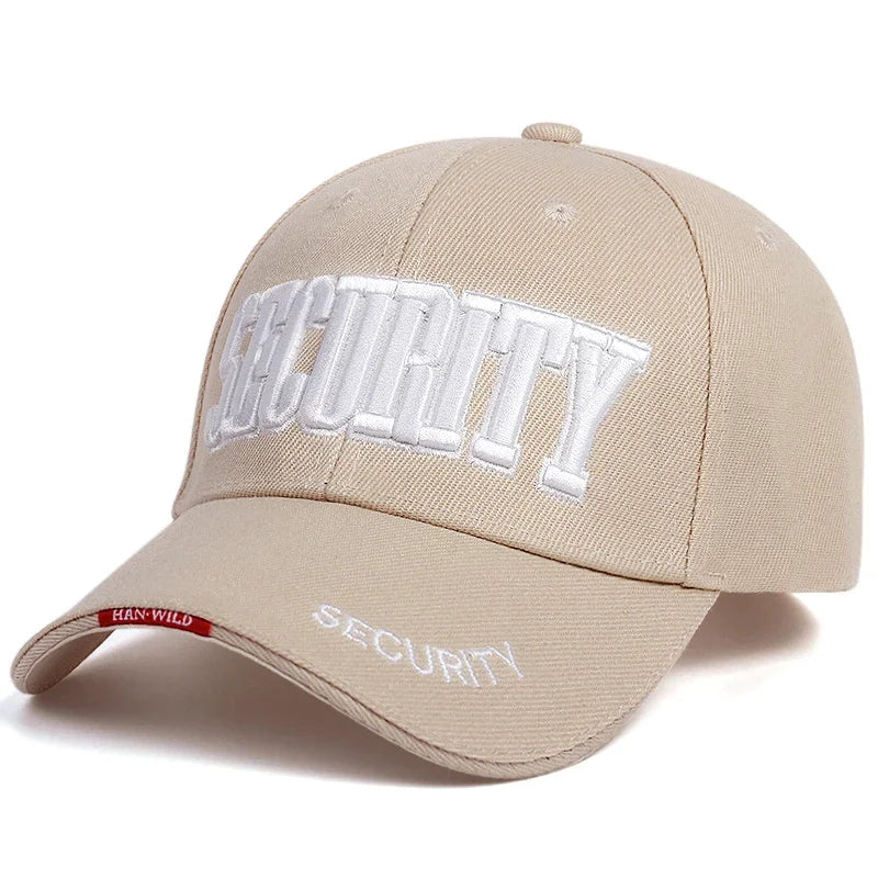 Unisex Security Letter Embroidery Baseball Caps