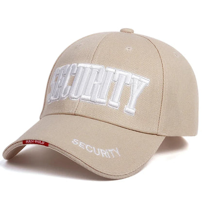 Unisex Security Letter Embroidery Baseball Caps