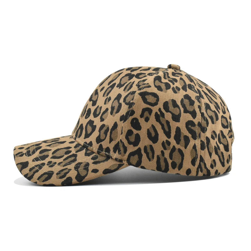 Baseball Cap Leopard Print Snapback Hat Cotton Adjustable Hip Hop Hat