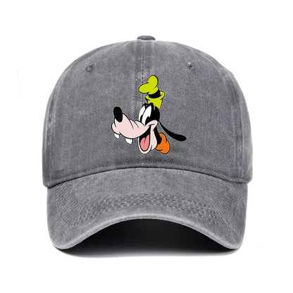 Unisex Vintage Washed Mickey Minnie Print Baseball Cap For Men Women