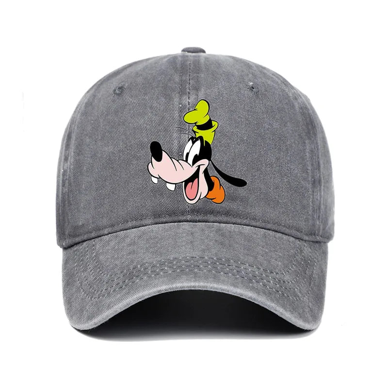 Unisex Vintage Washed Mickey Minnie Print Baseball Cap