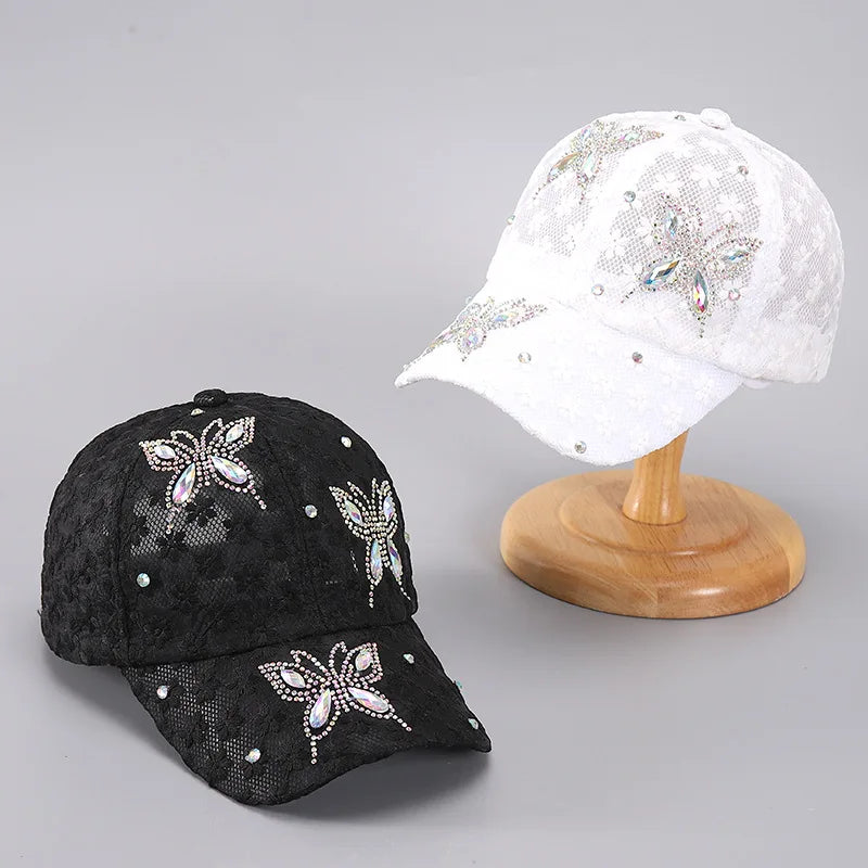 Summer Lace Flowers Baseball Caps
