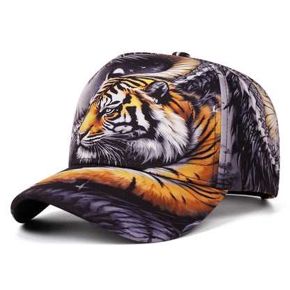 Skateboarding Hat Printed Dragon Tiger Baseball Hat