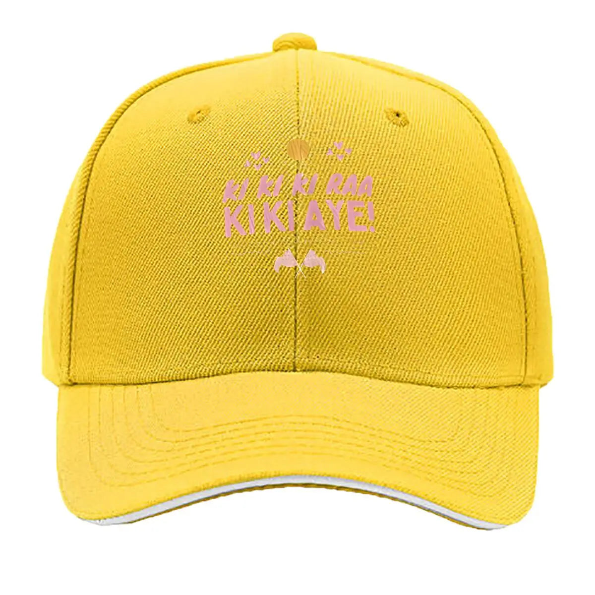 Ki Ki Ki Raa Kiki Aye Pink Text Sandwich Baseball Cap