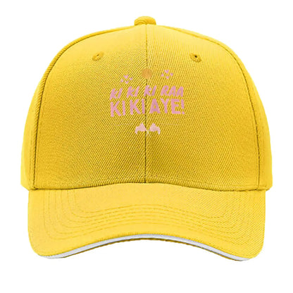 Ki Ki Ki Raa Kiki Aye Pink Text Sandwich Baseball Cap