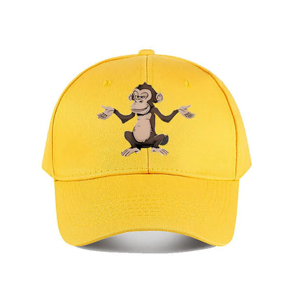 Funny Cartoon Monkey Vinyl Wall Decor Baseball Cap