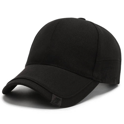 New Black Baseball Caps For Men Women Sunhat Solid Letter Sunscreen Cap
