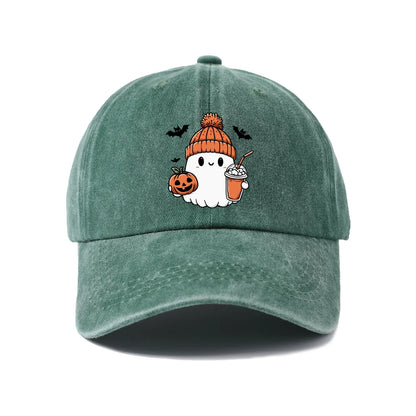 Winter Beanie Ghost Graphic Baseball Cap