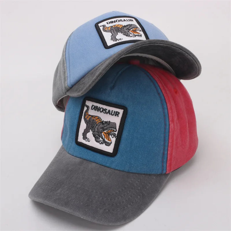 Children's 3D Embroidery Dinosaur Baseball Cap