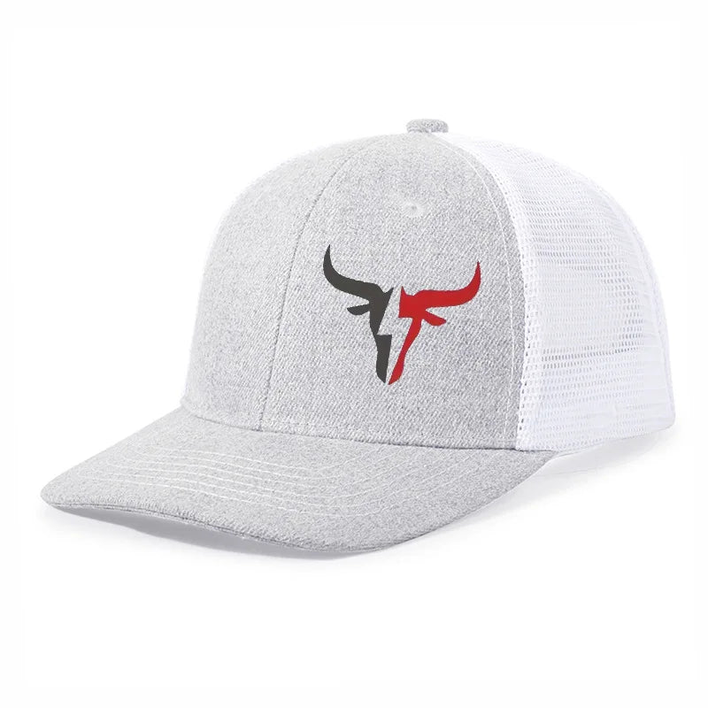 Summer Mesh Baseball Cap Women Men Snapback Hat Casual Breathable Cow Head Print Hip Hop Trucker Caps