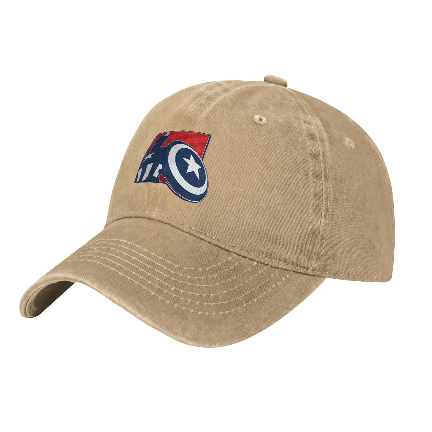 Baseball Caps Casual Distressed Denim Captain America Superhero Agents Of Shield
