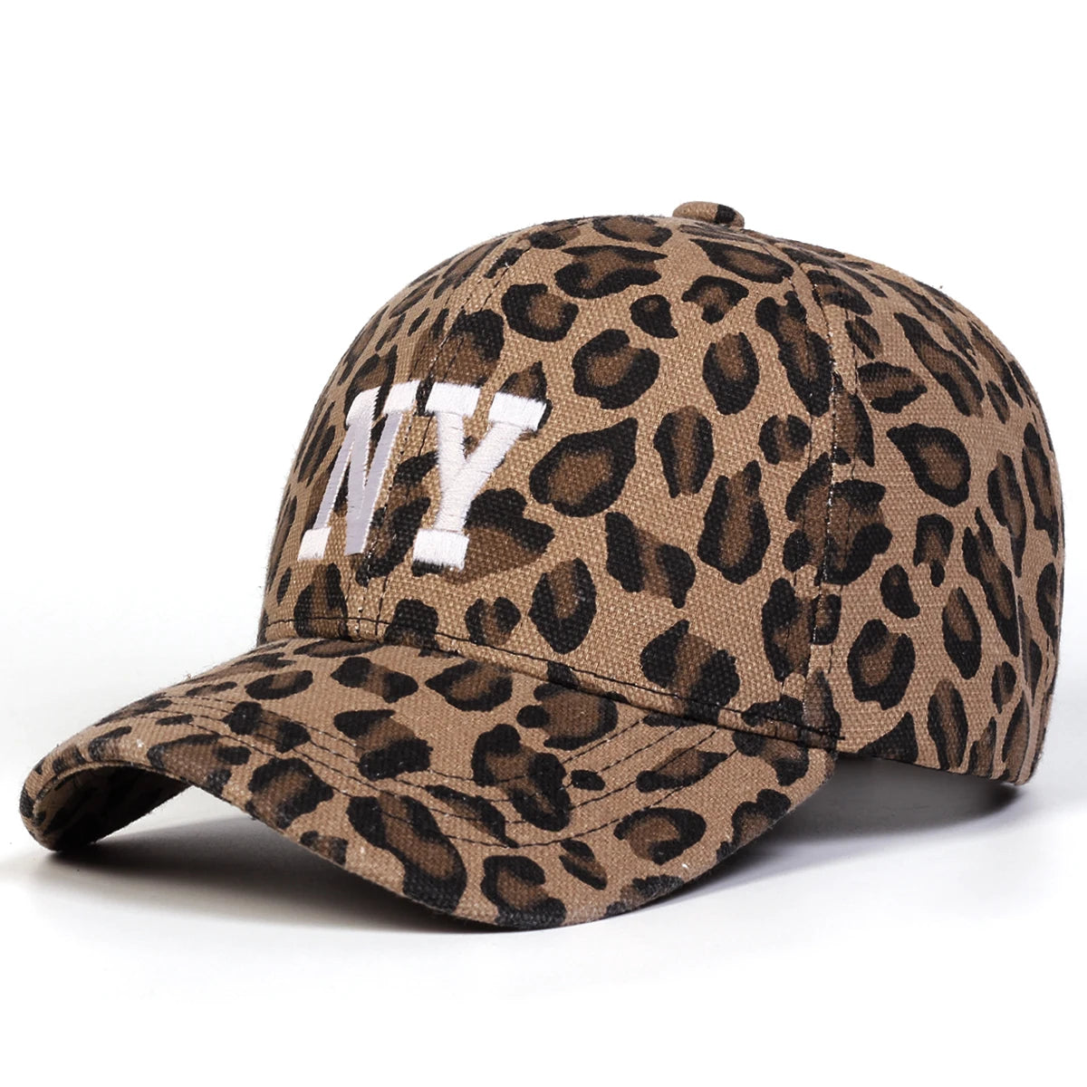 Unisex Letter Embroidery Leopard Print Baseball Caps