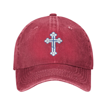 Russian Orthodox Cross PrintDenim Cap Casual Baseball Caps