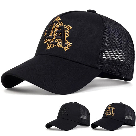 Unisex Letter Embroidery Baseball Net Caps