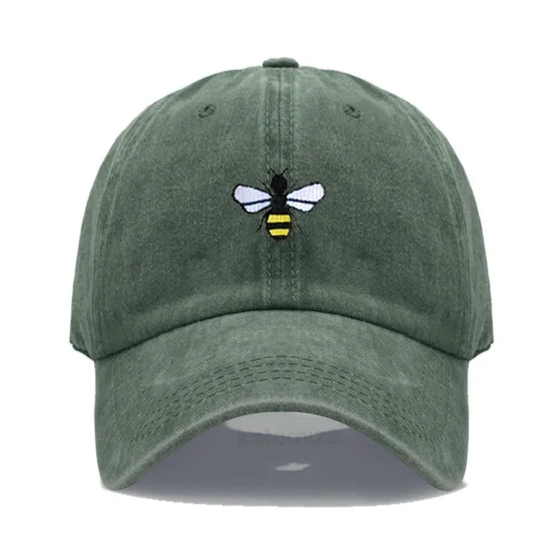 Honeybee Embroidered Baseball Cap For Women Men