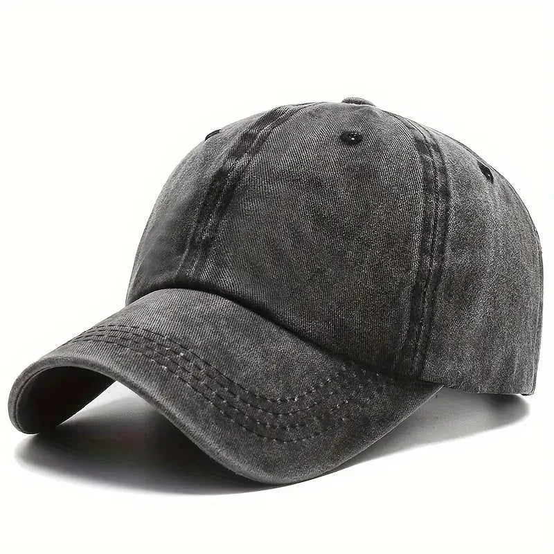 Solid Washed Denim Baseball Cap Vintage Unisex Cotton Sport Hat Outdoor Women Men