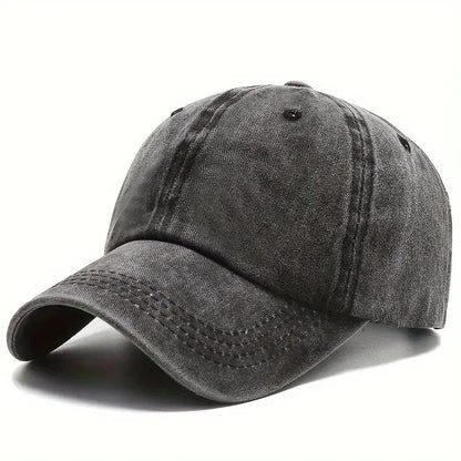Solid Washed Denim Baseball Cap Vintage Unisex Cotton Sport Hat Outdoor Women Men
