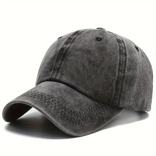 Solid Washed Denim Baseball Cap Vintage Unisex Cotton Sport Hat Outdoor Women Men