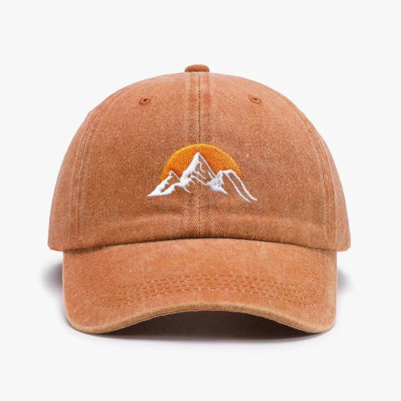 Unisex Embroidered Sunset Baseball Hat Trucker Hat