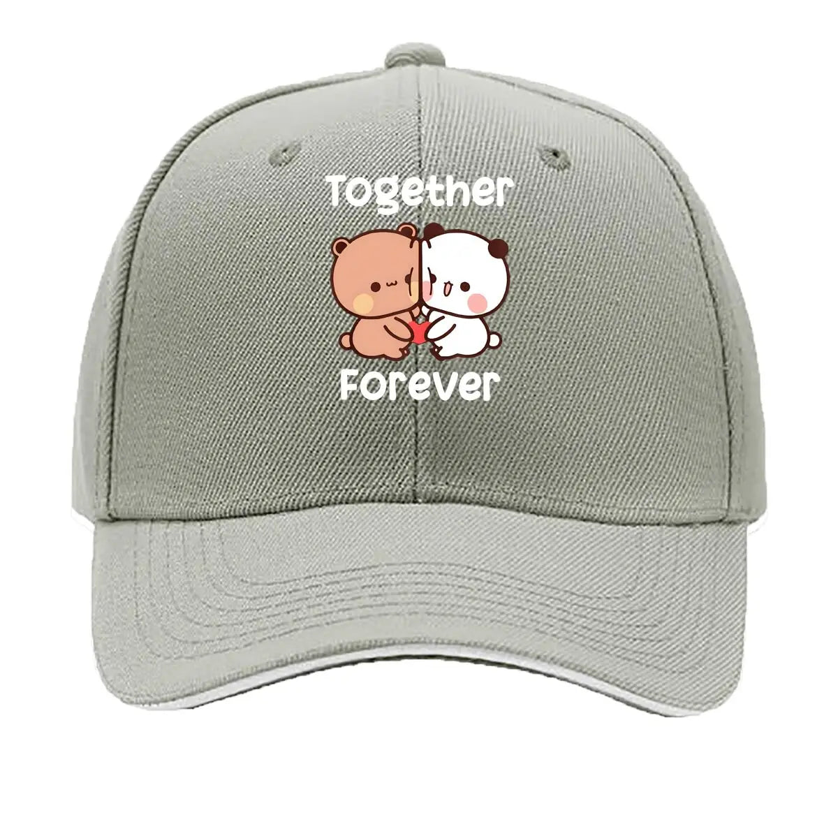 Cute Cartoon Bears Heart Together Forever Sandwich Baseball Cap