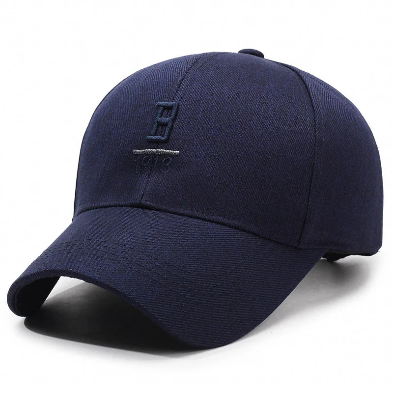 New Black Baseball Caps For Men Women Sunhat Solid Letter Sunscreen Cap