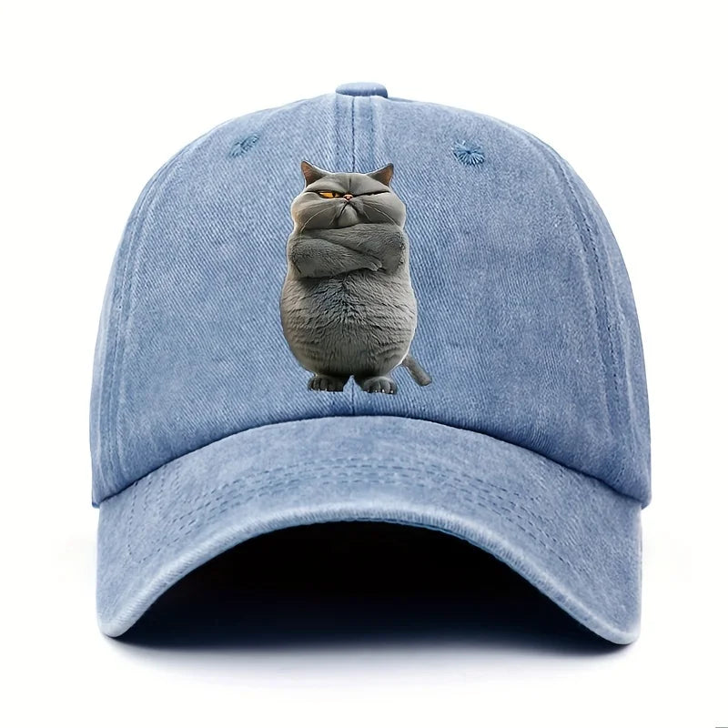 Cute Cat Printed Baseball Cap