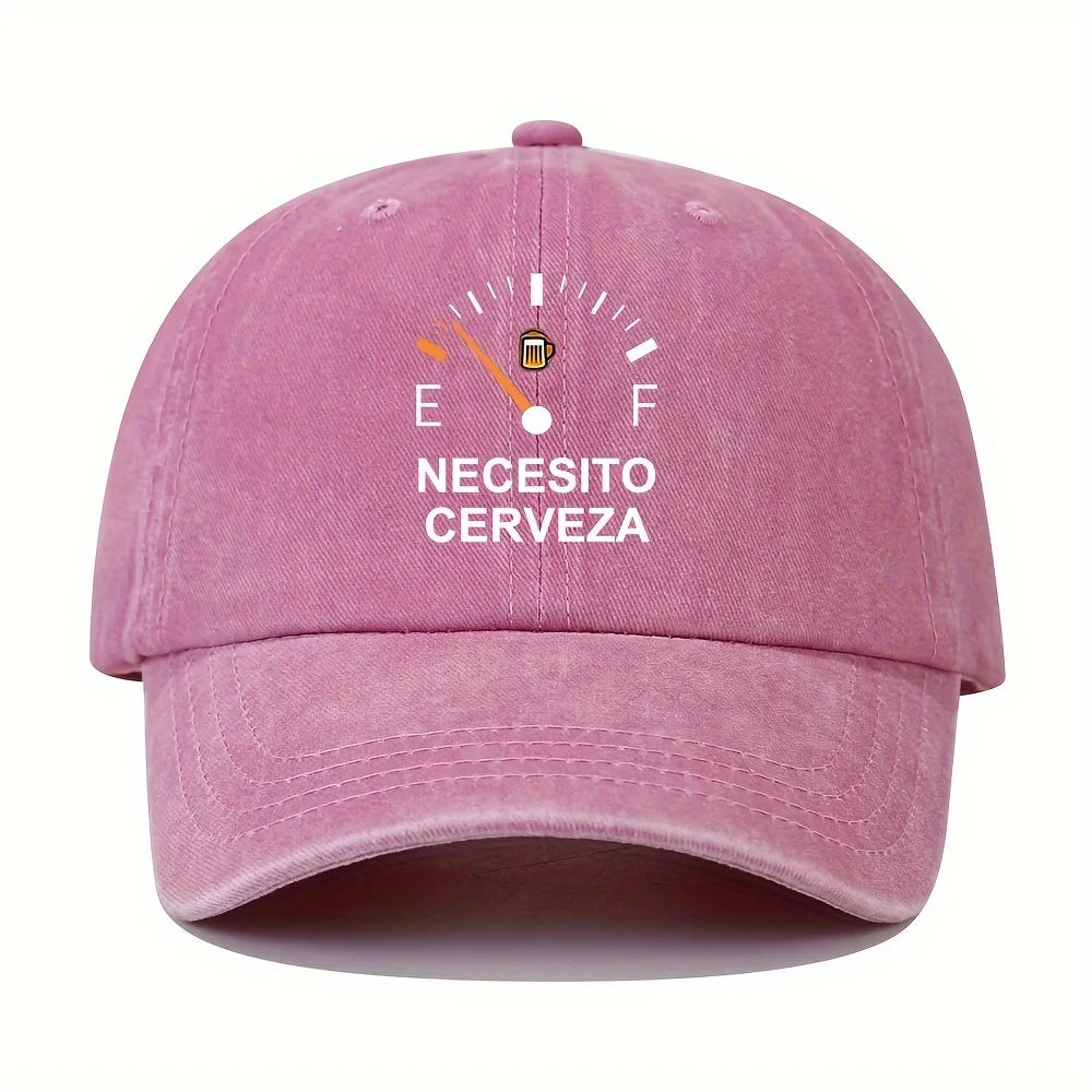 NECESITO CERVEZA Pattern Printed Vintage Baseball Cap