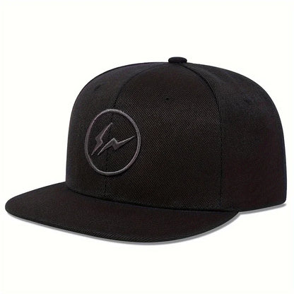 Unisex Lightning Embroidery Hip-hop Hats Snapback Caps