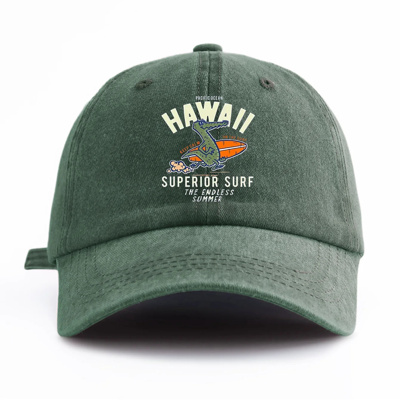 HAWAII Print Washed Baseball Cap