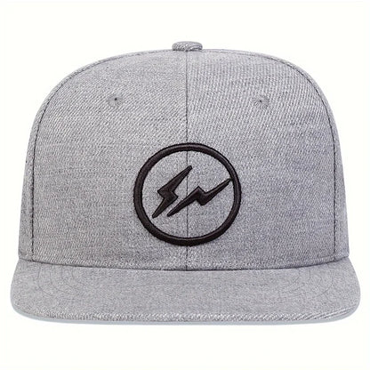 Unisex Lightning Embroidery Hip-hop Hats Snapback Caps
