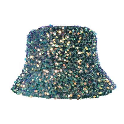 Man Woman Glitter Sequins Bucket Hat Fisherman Hat