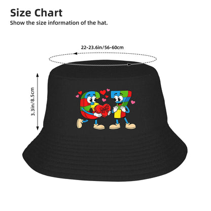 Men Women Funny 6 7 Valentines Gen Alpha Six Seven 67 Valentine’s Day Bucket Hat