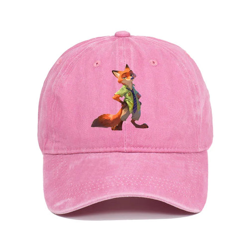 Cartoon Zootopia Nick Sun Baseball Cap Couple Women Print Baseball Caps