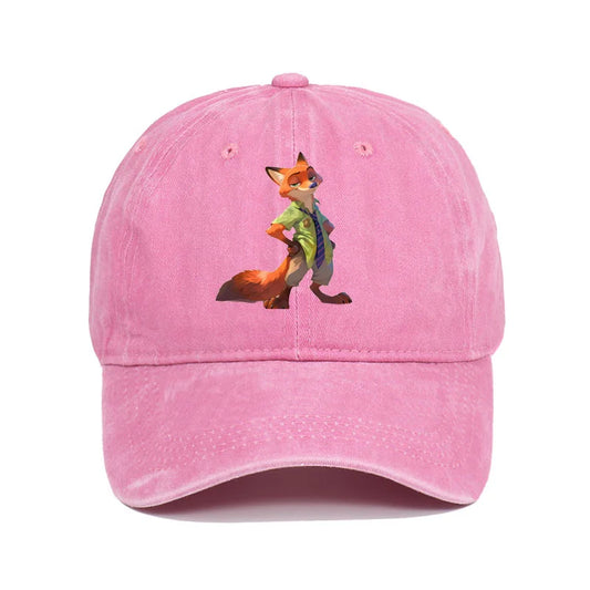Cartoon Zootopia Nick Sun Baseball Cap Couple Women Print Baseball Caps