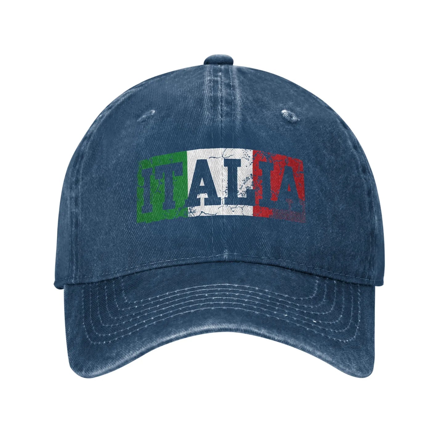 Italia Italian Flag Italy Distressed Sun Baseball Cap