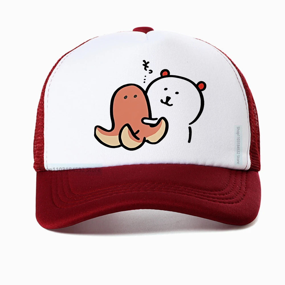 Funny Joke Bear Print Baseball Cap