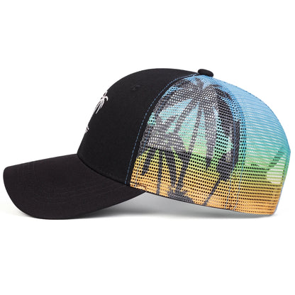 Unisex Coconut Tree Embroidery Baseball Caps