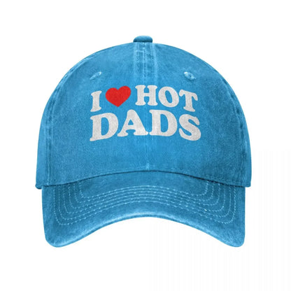 I Love Hot Dads Baseball Cap For Men Women