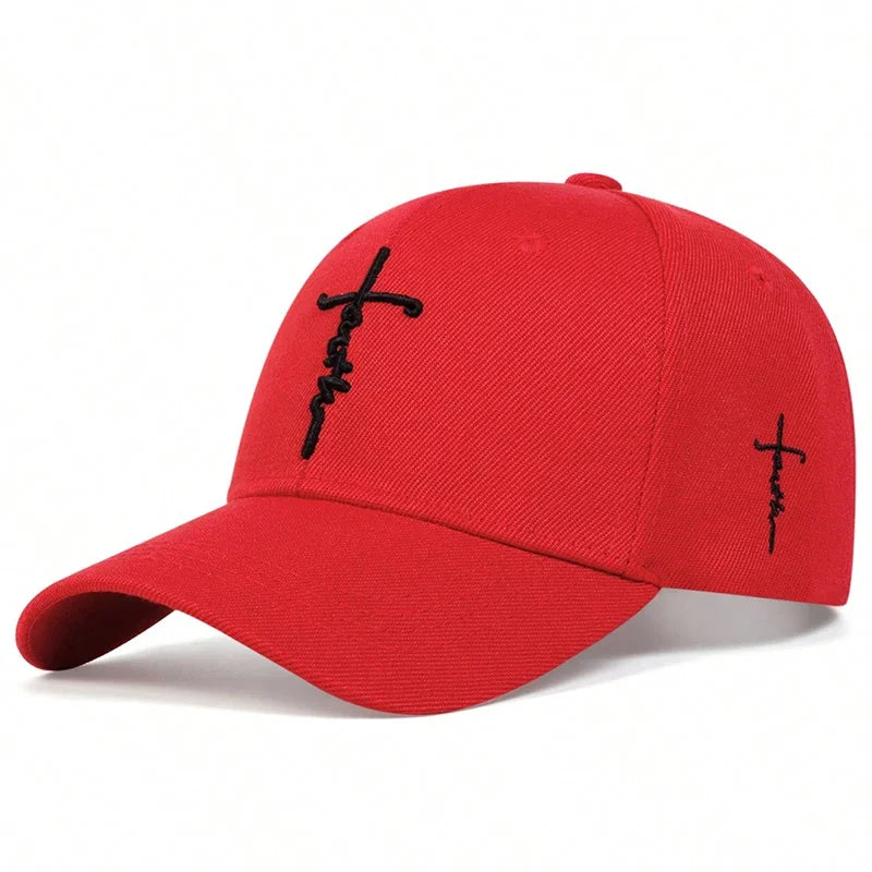 Unisex Letter Cross Embroidery Baseball Caps Spring And Autumn