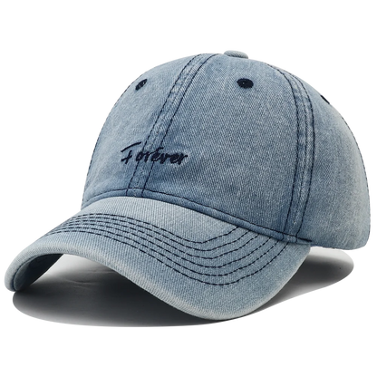 Designer Forever Embroidery Washed Baseball Cap Casquette Homme