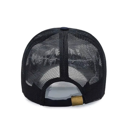 Summer Men Hat Openwork Brim Breathable Mesh Cap Baseball Hat