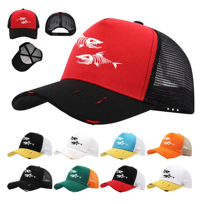 'Fishing' Pattern Print Design Baseball Cap