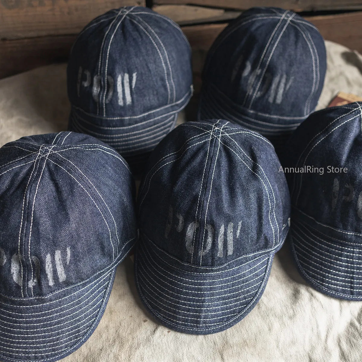 Bronson POW Prisoner Selvedge Denim Cap Baseball Hat